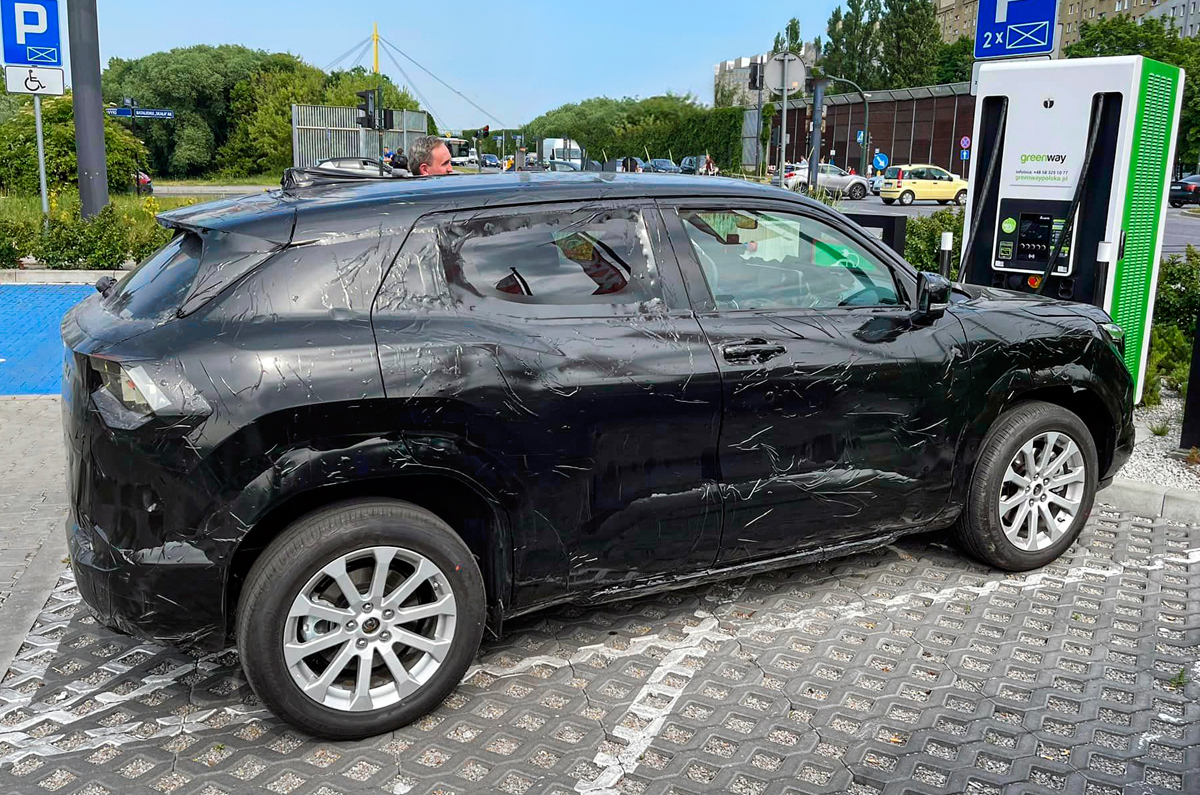 Maruti electric SUV spied side profile Maruti electric SUV spied side profile